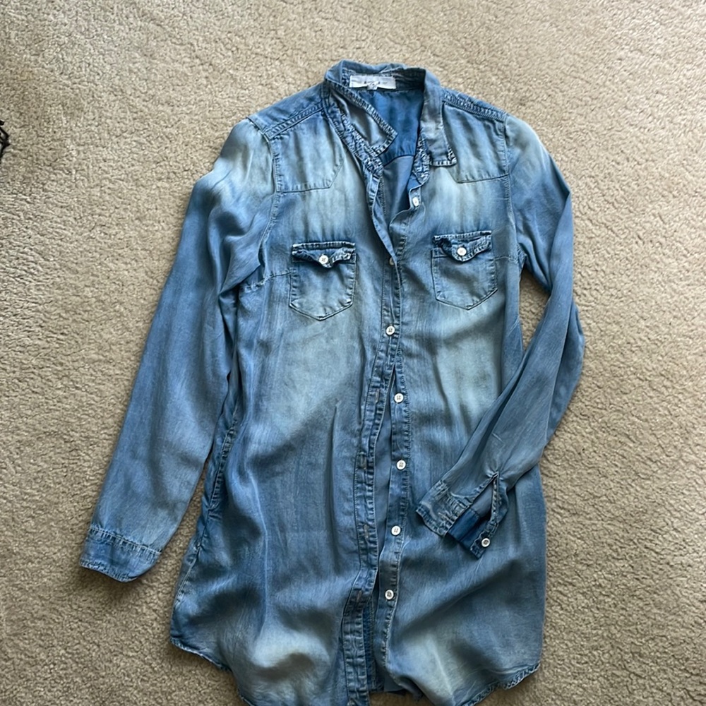 Chambray shirt dress